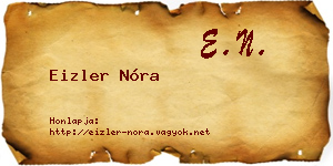 Eizler Nóra névjegykártya